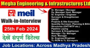 Megha Engineering & Infrastructures Ltd Recruitment 2024