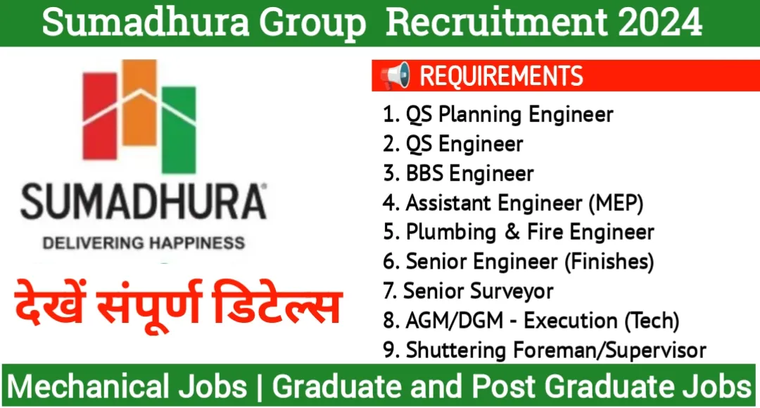 Sumadhura Group Recruitment 2024