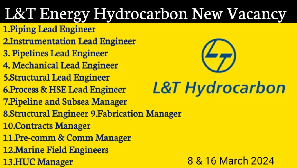 L&T Energy Hydrocarbon Walk In Interview