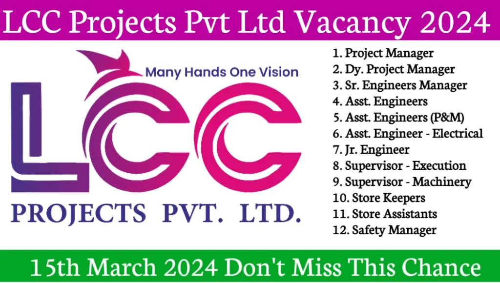 LCC Projects Pvt Ltd Vacancy 2024