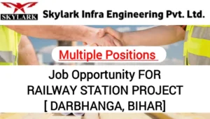 Job Opportunity For Railway Project 2024