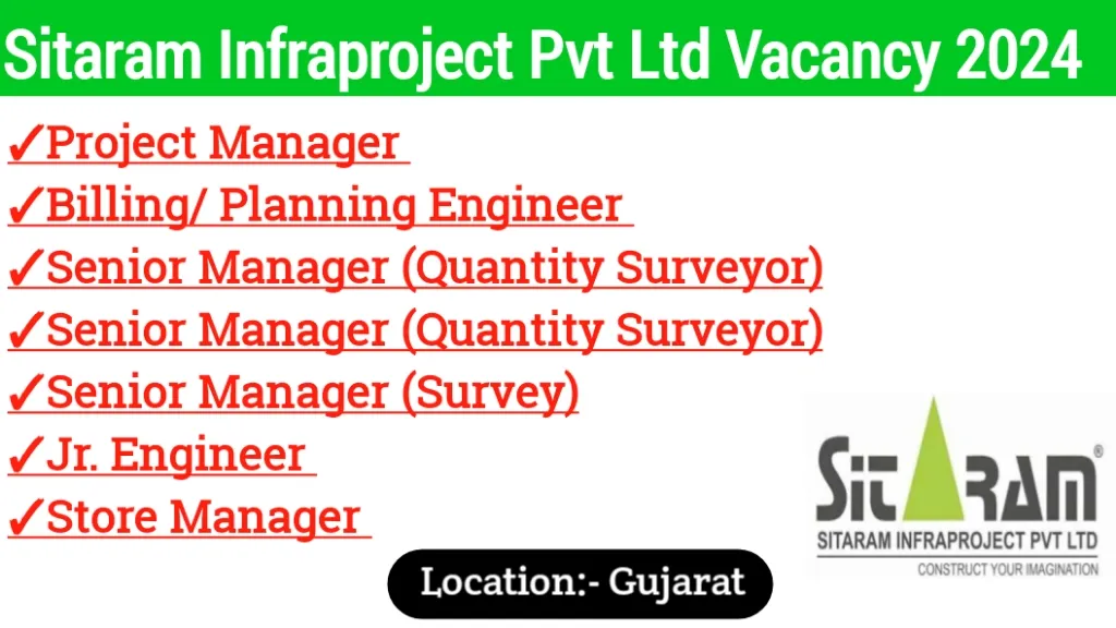 Sitaram Infraproject Pvt Ltd Vacancy 2024