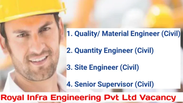 Royal Infra Engineering Pvt Ltd Vacancy 2024