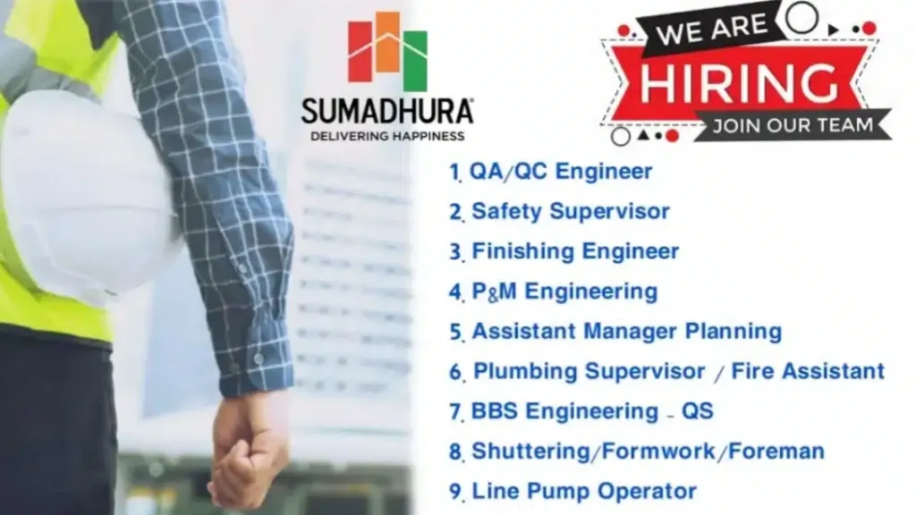 Sumadhura Group Hiring 2024