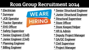 Rcon Group Recruitment 2024