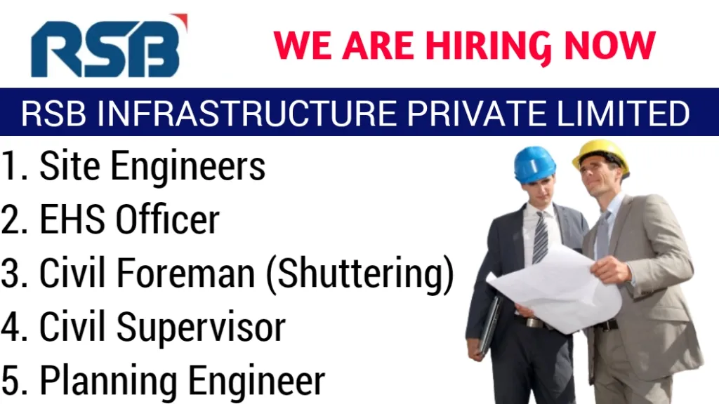 RSB Infrastructure Pvt Ltd is Recruiting