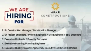 Mfar Construction Pvt Ltd is Hiring