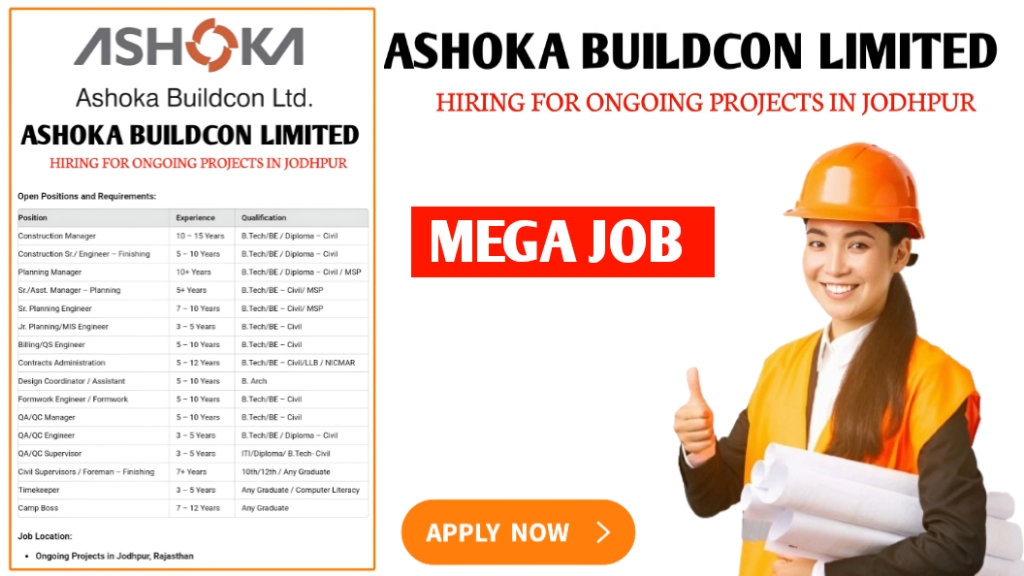 Ashoka Buildcon Ltd Mega Walk-In Drive 2024