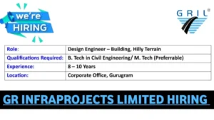 GR Infraprojects Limited Hiring