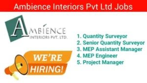 Ambience Interiors Pvt Ltd Jobs 2024