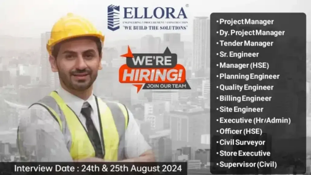 Exciting Career Opportunities with M/S Ellora EPC Pvt Ltd