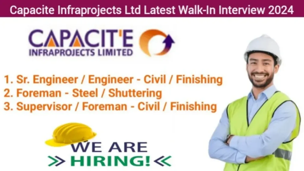 Capacite Infraprojects Ltd Job Vacancy 2024