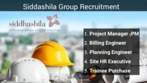 Siddhashila Group Urgent Hiring 2024