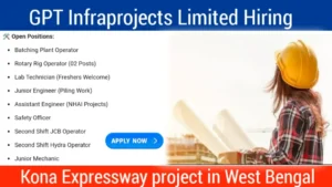 GPT Infraprojects Ltd Hiring 2024