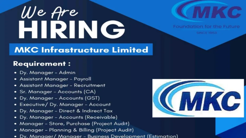 MKC Infrastructure Limited Hiring 2024