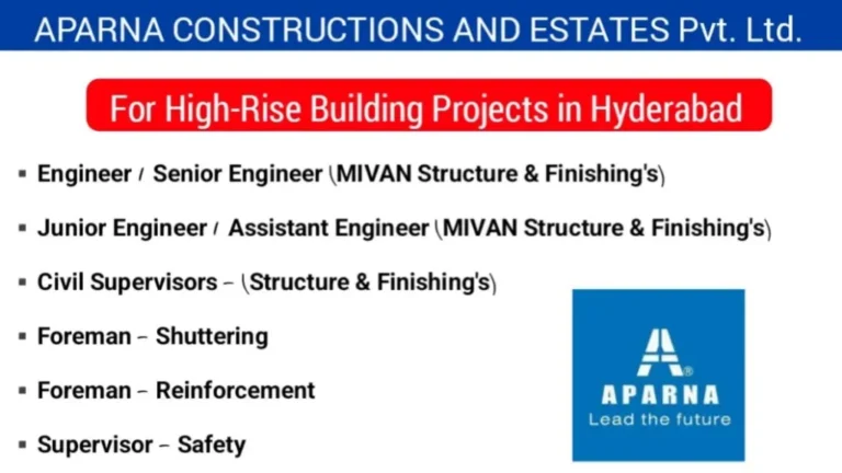 Aparna Constructions Hiring