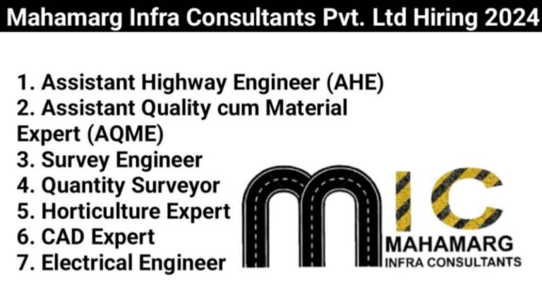 Mahamarg Infra Consultants Hiring