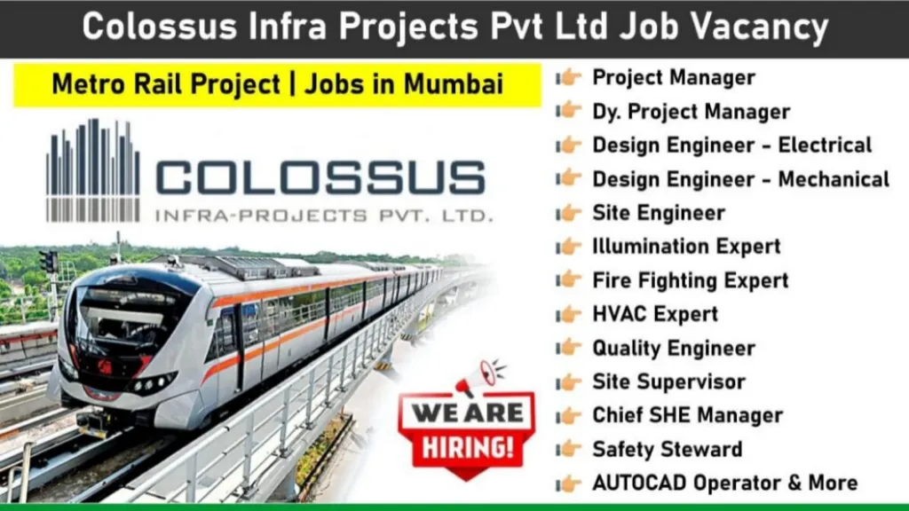 Colossus Infra Projects Pvt Ltd Job Vacancy