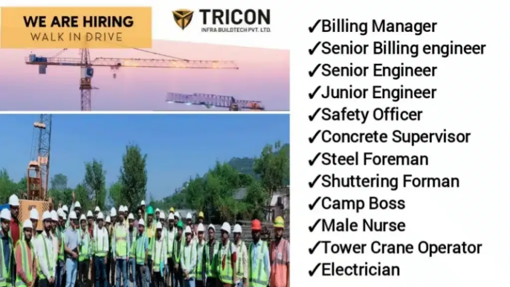 Tricon Infra Buildtech Pvt Ltd Hiring