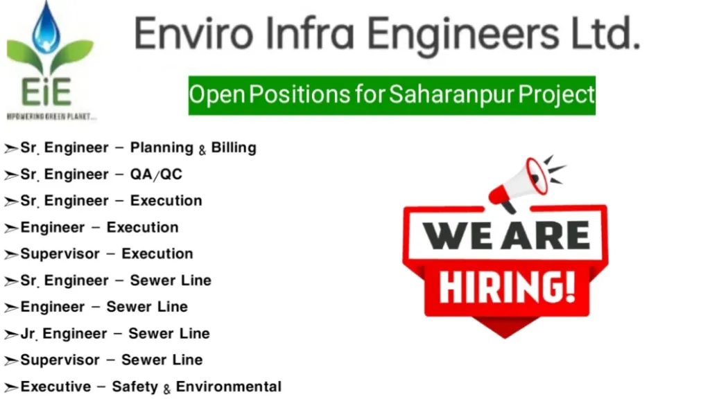 Enviro Infra Engineers Ltd Hiring