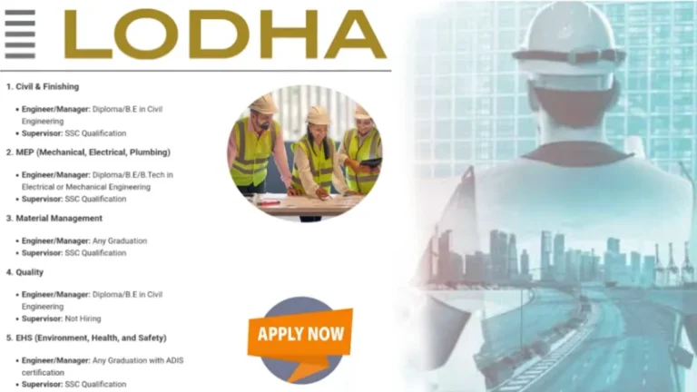 Lodha Group Latest Job 2024