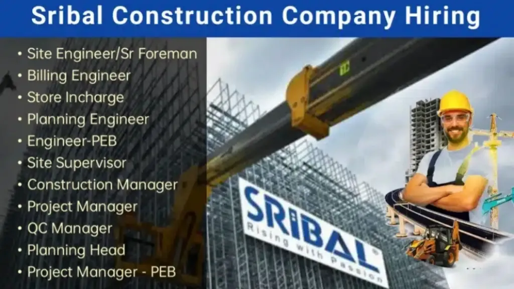 Sribal Construction Company Job Openings