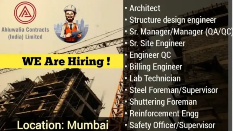 Ahluwalia Contracts India Ltd Hiring