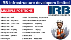 IRB Infrastructure Developers Limited Hiring