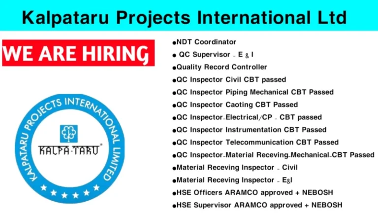 Kalpataru Projects International Ltd Hiring