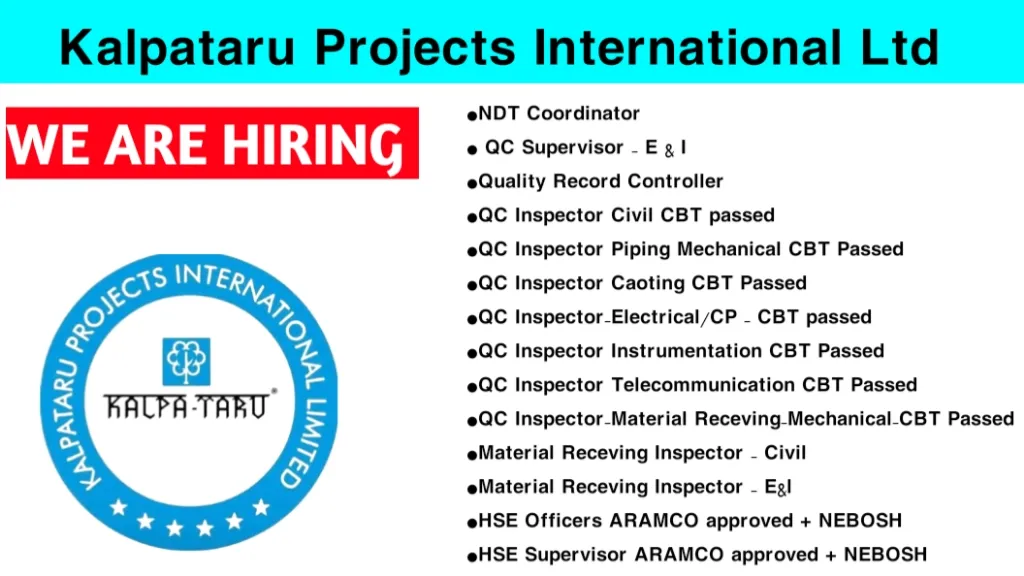 Kalpataru Projects International Ltd Hiring