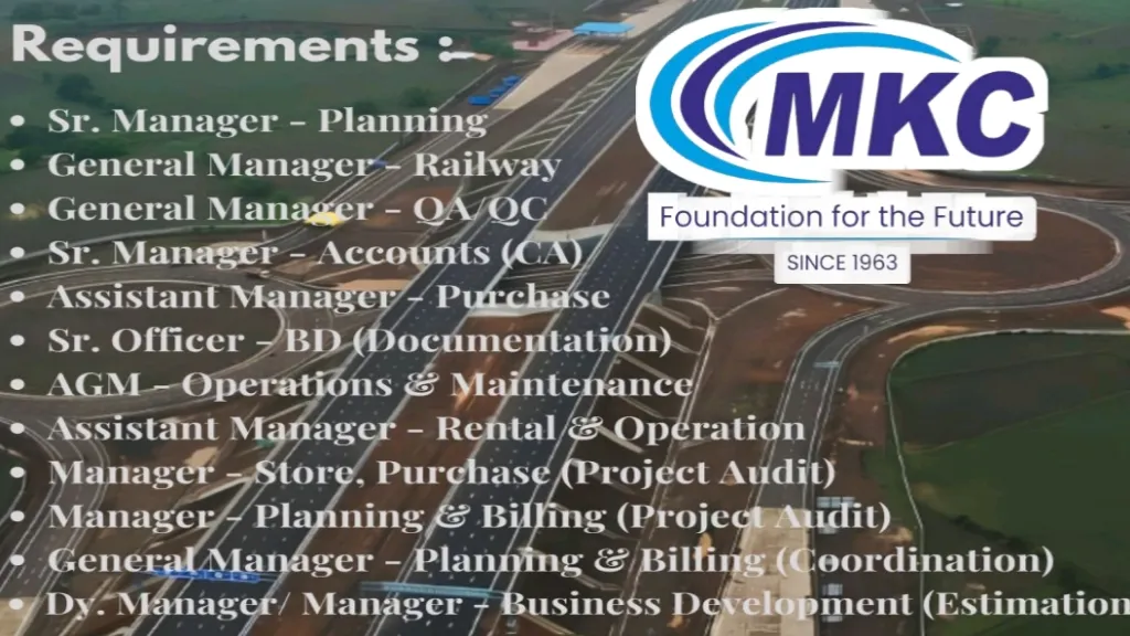 MKC Infrastructures Job Openings