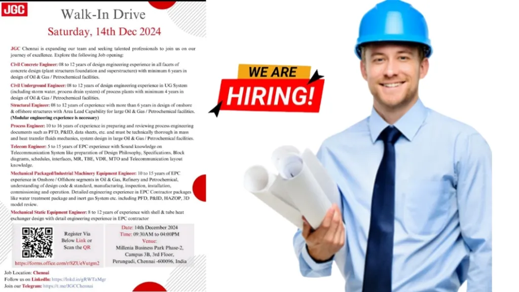 JGC Hiring Engineers for Oil & Gas Projects