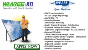 Waaree RTL Job Vacancy