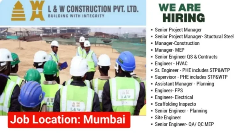 L&W Construction Pvt Ltd Latest Job