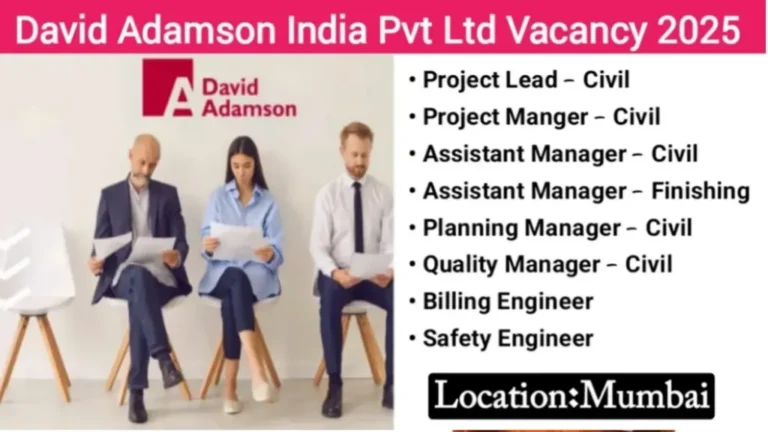 David Adamson India Pvt Ltd Hiring 2025