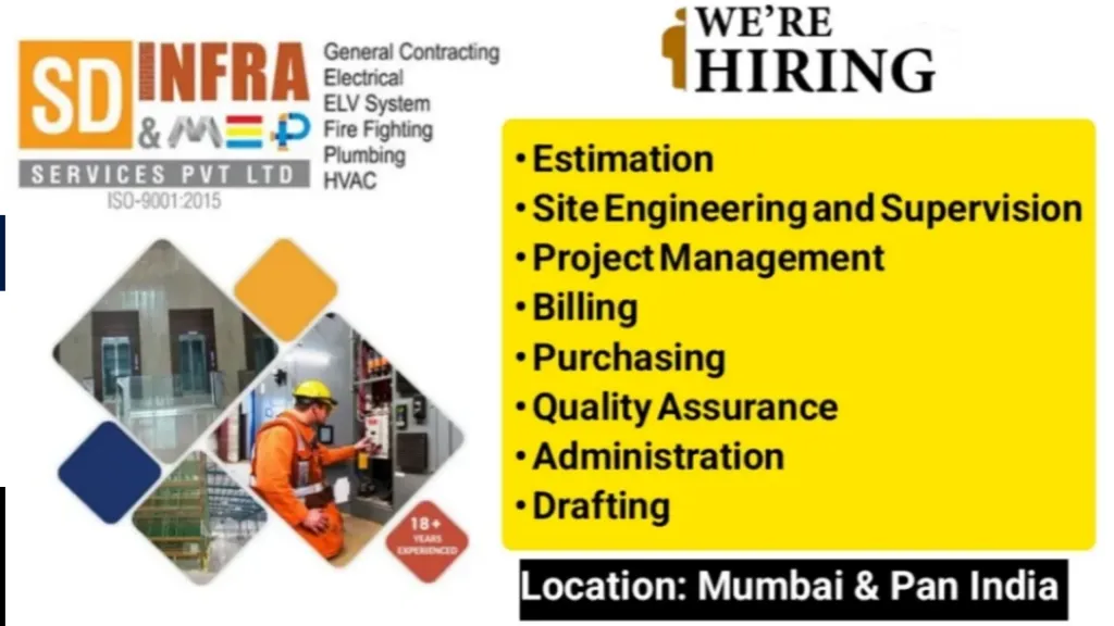 SD Infra & MEP Services Pvt Ltd Careers 2025