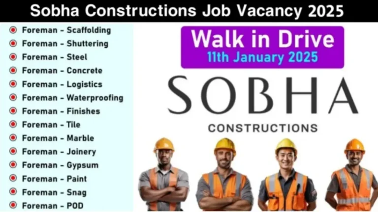 Sobha Constructions Job Vacancy