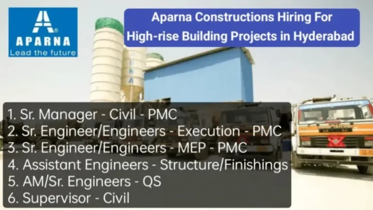 Aparna Constructions Recruitment 2025